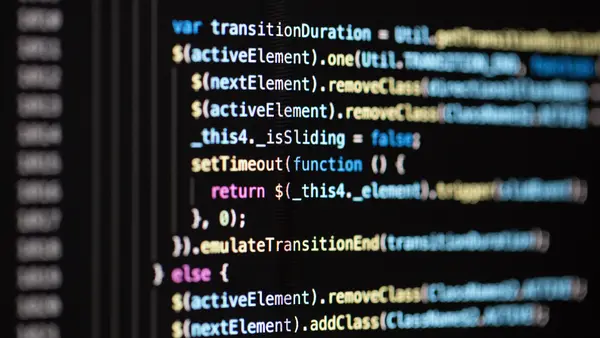 Programmcode am Bildschirm