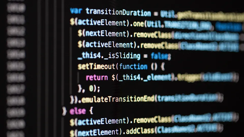 Programmcode am Bildschirm