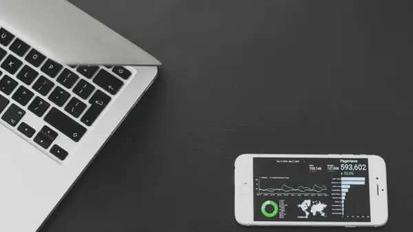 Website-Statistiken am Bildschirm