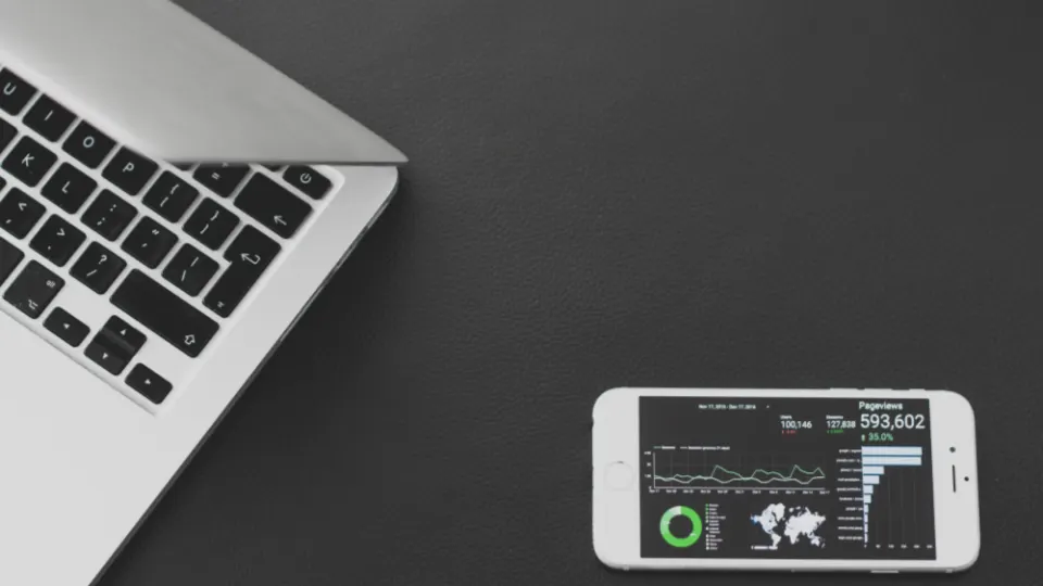 Website-Statistiken am Bildschirm