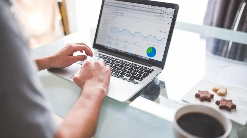 Website-Statistiken am Bildschirm